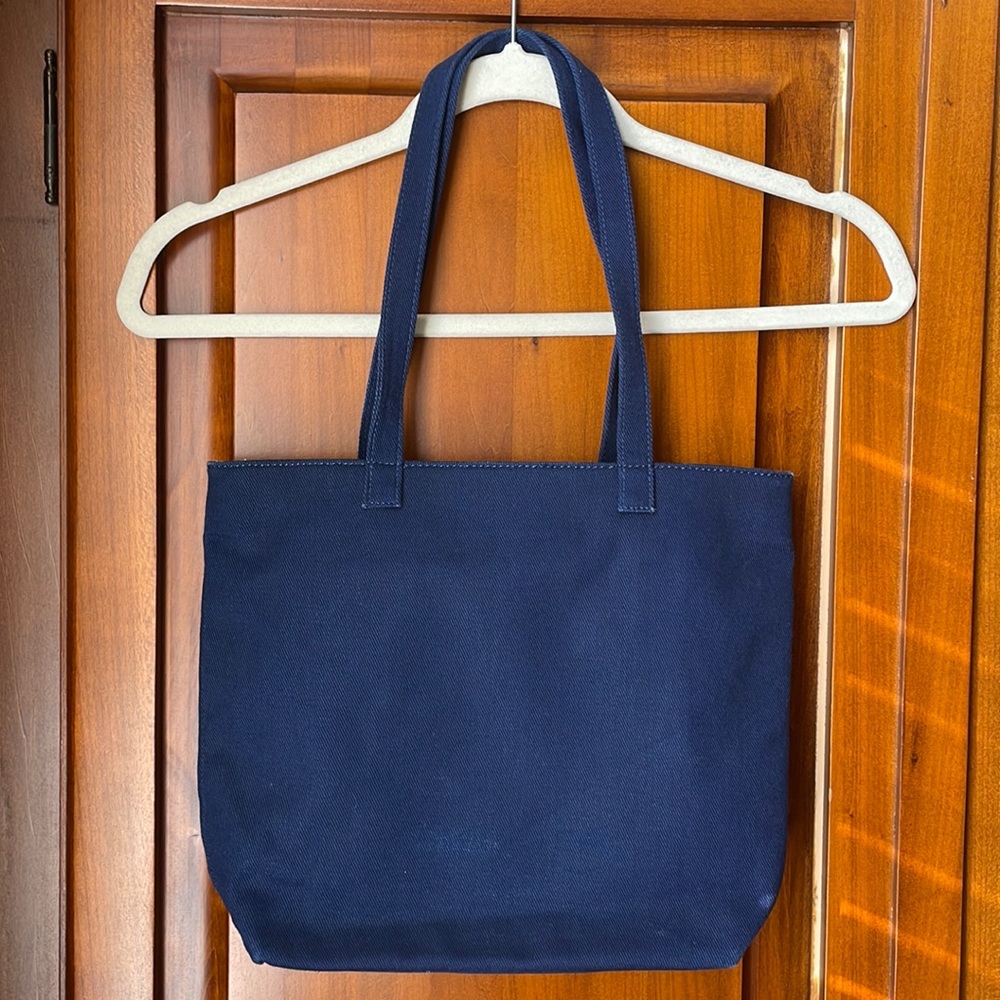 Small Navy Canvas Tote Bag